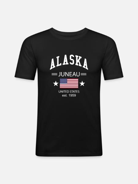 Alaska - T-shirt près du corps Homme - noir