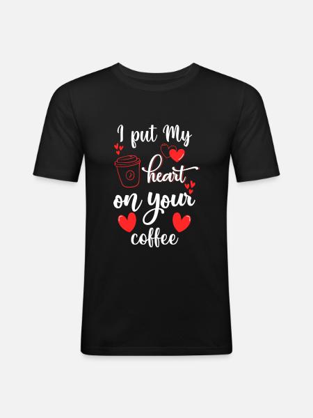 Barista Morning Muffle Bar - Men's Slim Fit T-Shirt - black