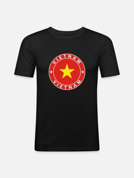 Vietnam - T-shirt près du corps Homme - noir