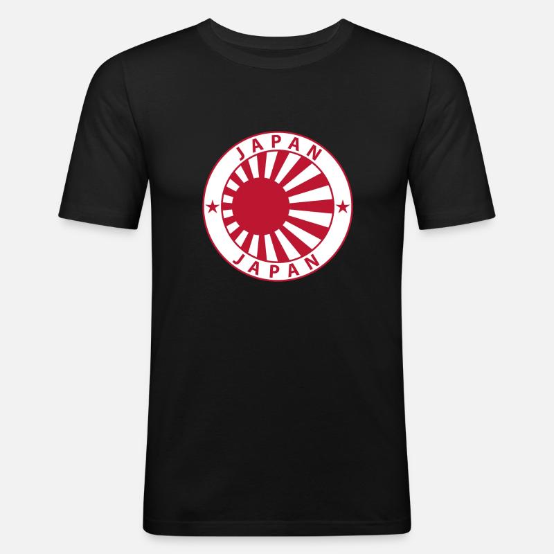 Japan - Männer Slim Fit T-Shirt - Schwarz
