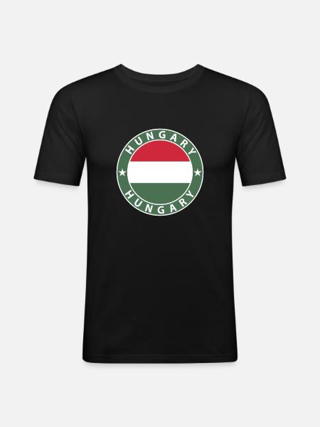Hungary - Men's Slim Fit T-Shirt - black