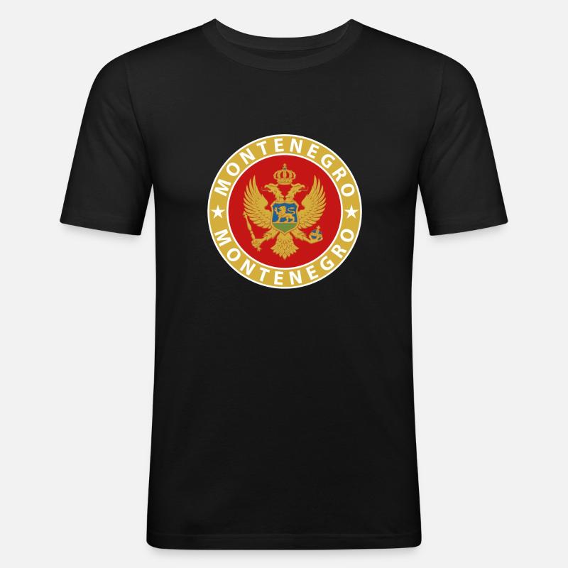 Montenegro - Männer Slim Fit T-Shirt - Schwarz