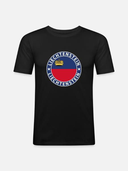 Liechtenstein - Men's Slim Fit T-Shirt - black