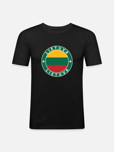 Lithuania - Men's Slim Fit T-Shirt - black