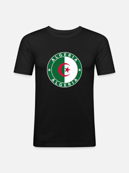 Algeria - Men's Slim Fit T-Shirt - black