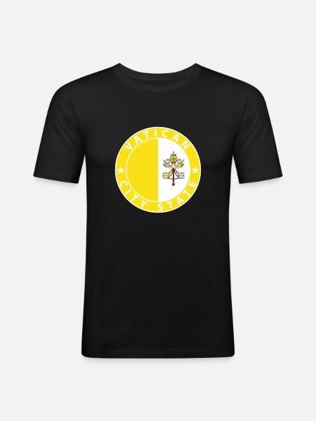 Vatican - Men's Slim Fit T-Shirt - black