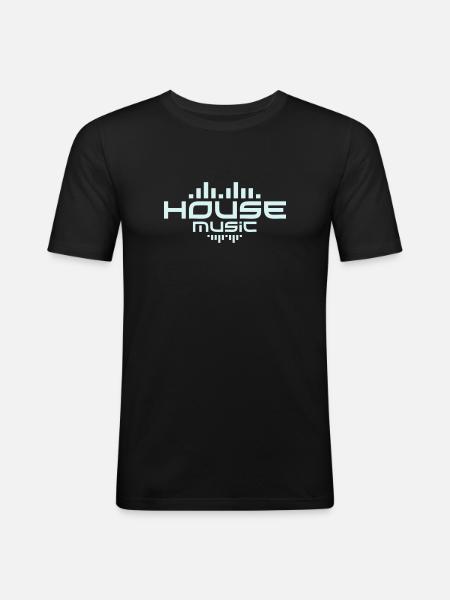 House Music - Men's Slim Fit T-Shirt - black
