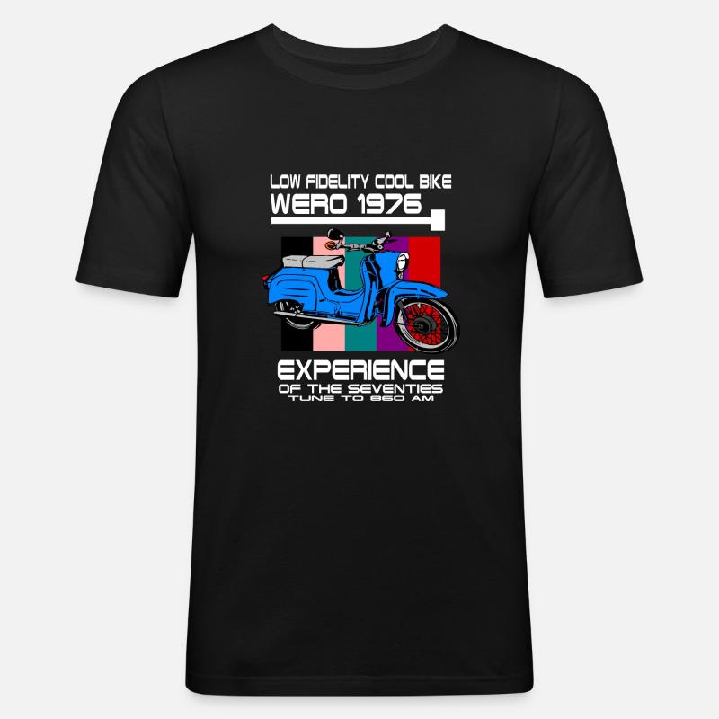 Simson Schwalbe KR 51 - Männer Slim Fit T-Shirt - Schwarz