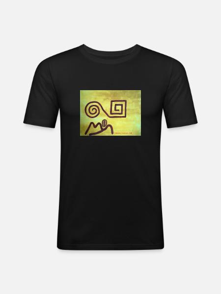 Sabino Lemon ART Teas - Men's Slim Fit T-Shirt - black