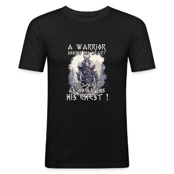 Ragnar Legendär Wikinger Geschenk Krieger - Männer Slim Fit T-Shirt - Schwarz - Vorne - Nik (191cm)