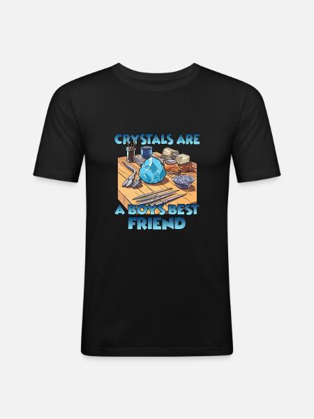 CrystalArtisans Creative crystal growing gift - Men's Slim Fit T-Shirt - black