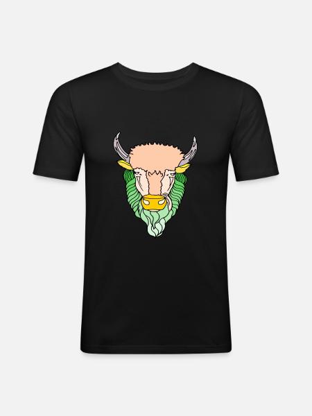 Taurus Stier - Men's Slim Fit T-Shirt - black