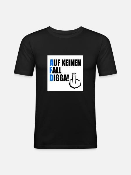 Definitely not digga - Men's Slim Fit T-Shirt - black