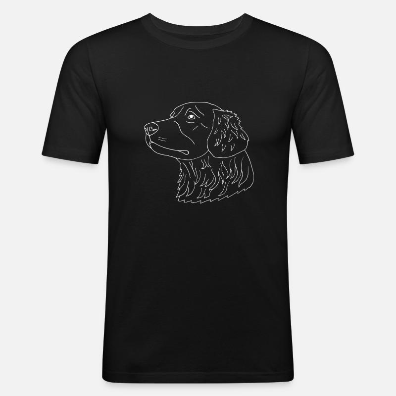 Golden Retriever - Männer Slim Fit T-Shirt - Schwarz