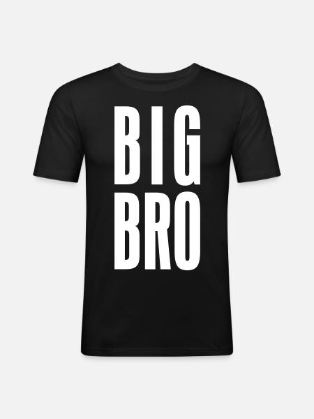 BIG BRO - Männer Slim Fit T-Shirt - Schwarz