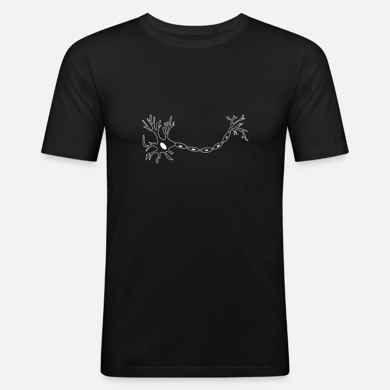 Neuron - Männer Slim Fit T-Shirt - Schwarz