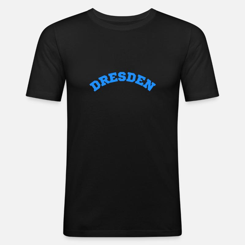 Dresden - Männer Slim Fit T-Shirt - Schwarz