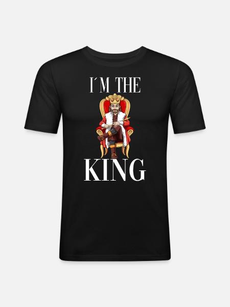 I am the king - Men's Slim Fit T-Shirt - black