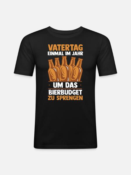 Dad Beer Father Father's Day - Men's Slim Fit T-Shirt - black