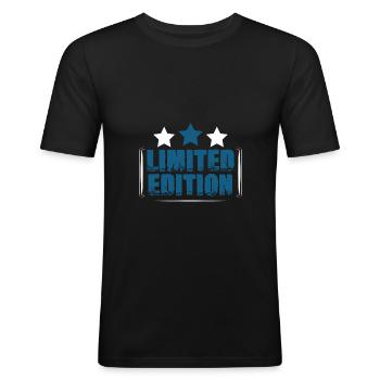 Limited Edition - T-shirt près du corps Homme - noir - Devant - Nik (191cm)