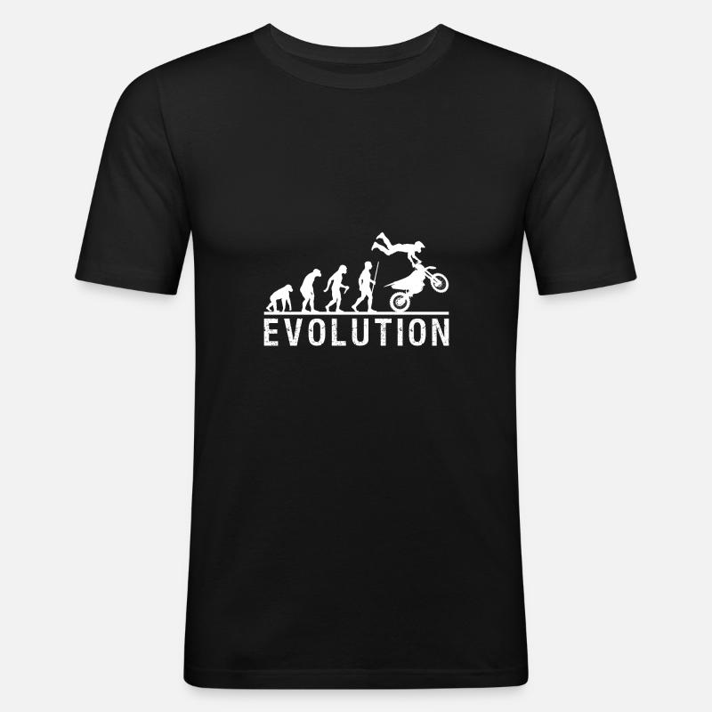 Chaîne d'évolution de la motocross - T-shirt près du corps Homme - noir