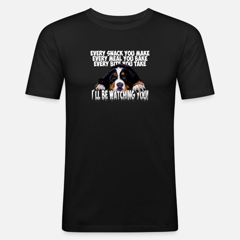 Berner Sennenhund - Männer Slim Fit T-Shirt - Schwarz