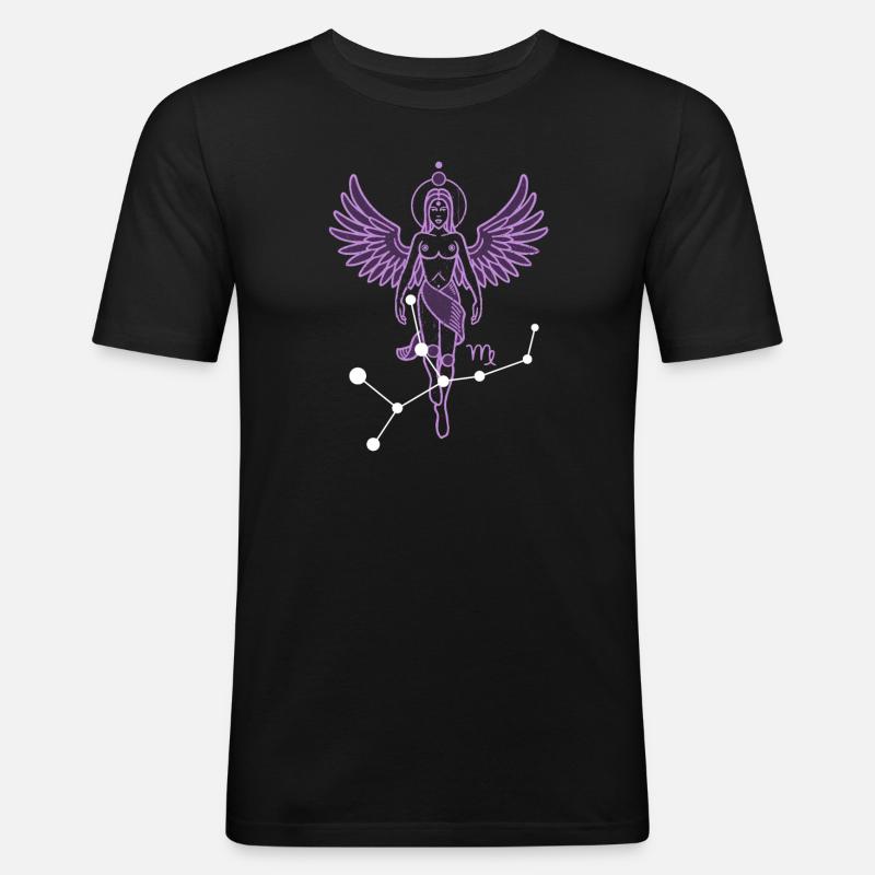 Jungfrau - Männer Slim Fit T-Shirt - Schwarz