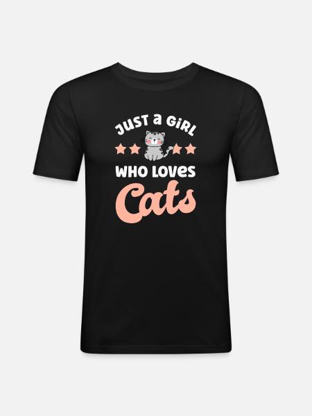 Chats Chats - T-shirt près du corps Homme - noir