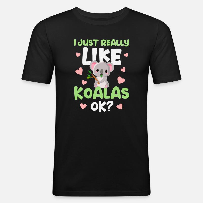 Koala Koala Bear - Men's Slim Fit T-Shirt - black