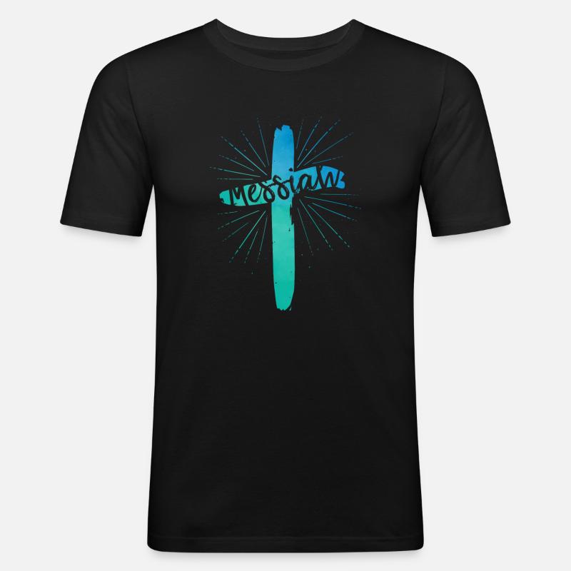 Messiah - Männer Slim Fit T-Shirt - Schwarz