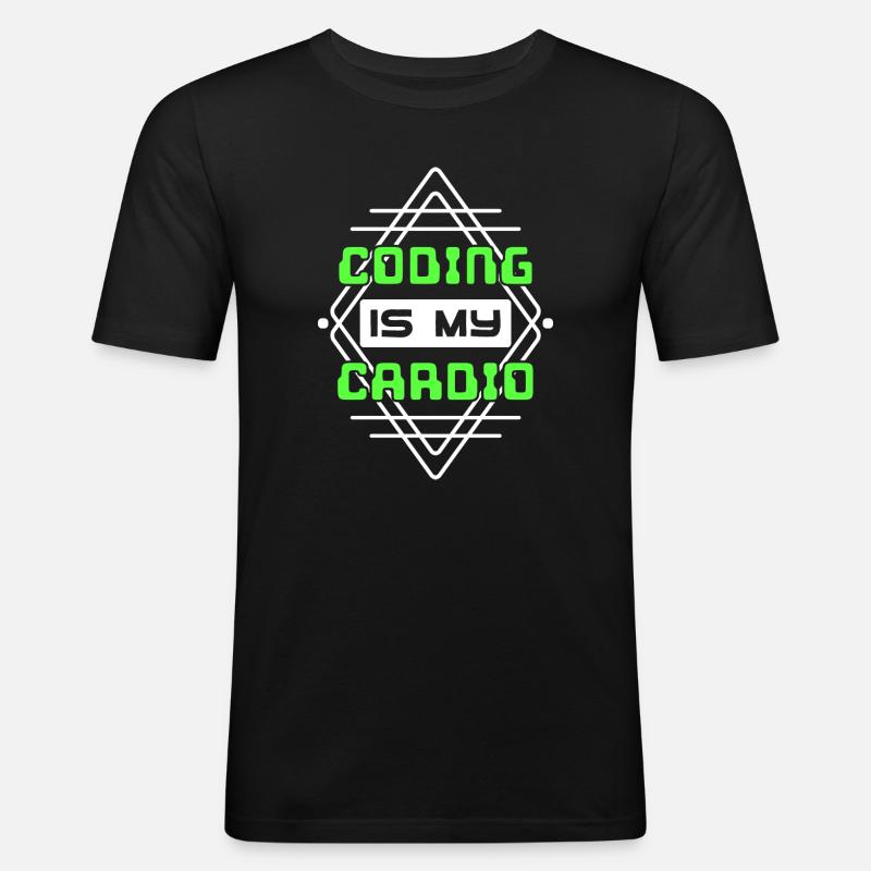 Developer Statement Code Skripting Webentwickler - Männer Slim Fit T-Shirt - Schwarz