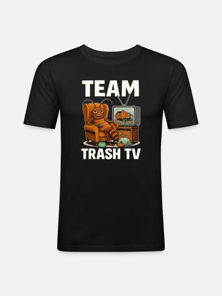 Team Trash TV - Men's Slim Fit T-Shirt - black