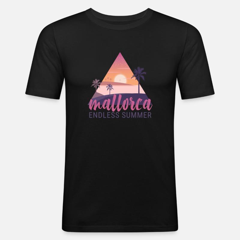 Mallorca Endless Summer Sunset - Men's Slim Fit T-Shirt - black