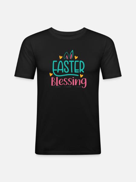 Happy Easter Easter Blessing - Men's Slim Fit T-Shirt - black