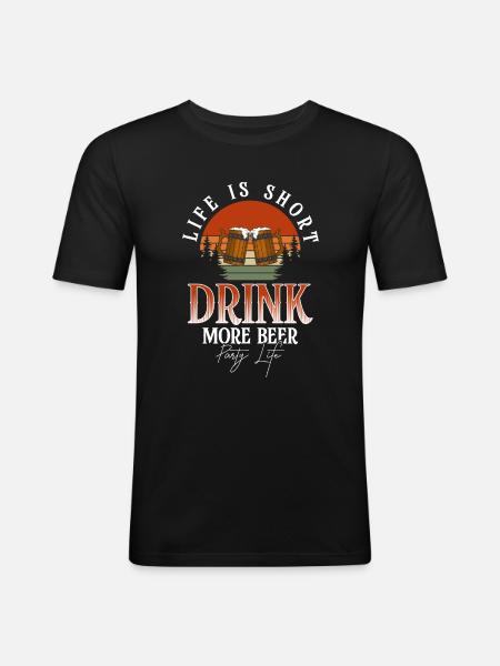 Celebration Birthday Drink Celebrate - Men's Slim Fit T-Shirt - black