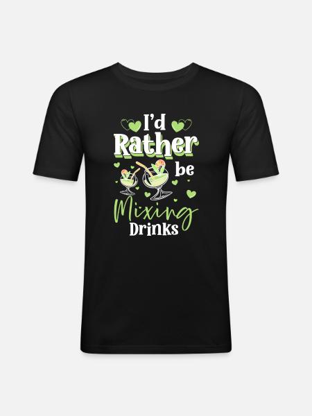 Bartender Alcohol Mixer - Men's Slim Fit T-Shirt - black