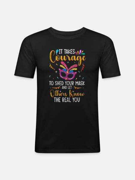 Masquerade Ball Protection - Men's Slim Fit T-Shirt - black