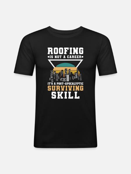 Master Roofer Construction Site - Men's Slim Fit T-Shirt - black