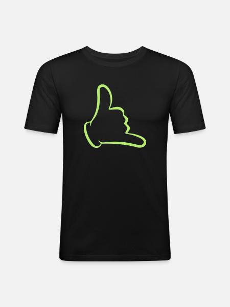 Shaka :) - Men's Slim Fit T-Shirt - black