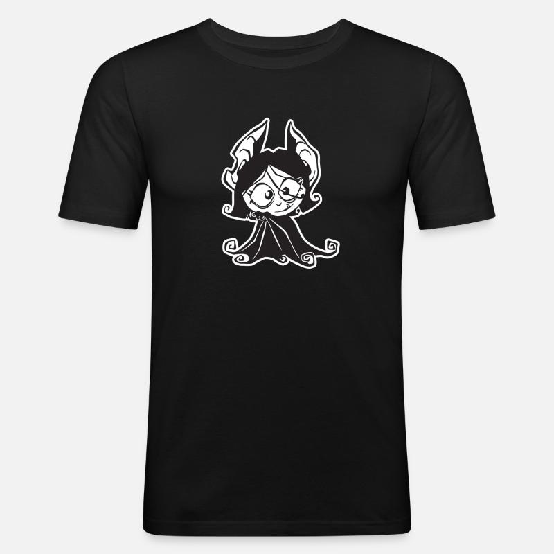 Vampir süßes Mädchen - Männer Slim Fit T-Shirt - Schwarz