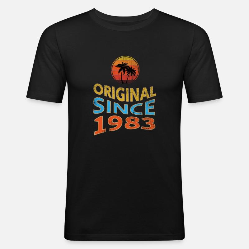 Original Since 1983 - Männer Slim Fit T-Shirt - Schwarz