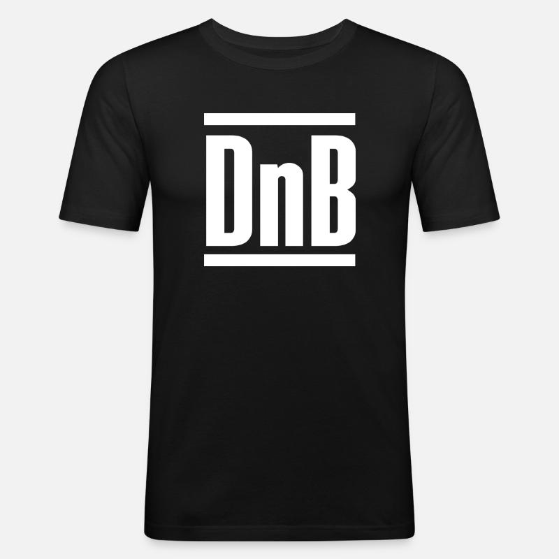 DnB - Männer Slim Fit T-Shirt - Schwarz