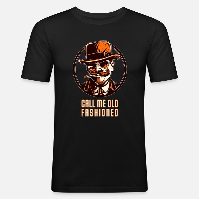 Call me old fashioned 2 - Men's Slim Fit T-Shirt - black