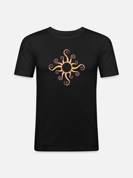 Sun - Men's Slim Fit T-Shirt - black