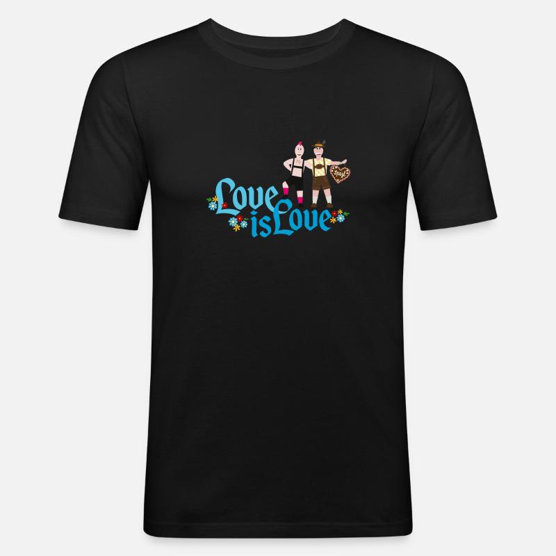 Pride - Männer Slim Fit T-Shirt - Schwarz