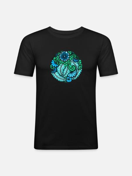 Mandala - Men's Slim Fit T-Shirt - black