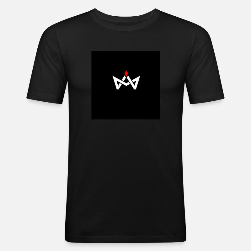 Alpha - Männer Slim Fit T-Shirt - Schwarz