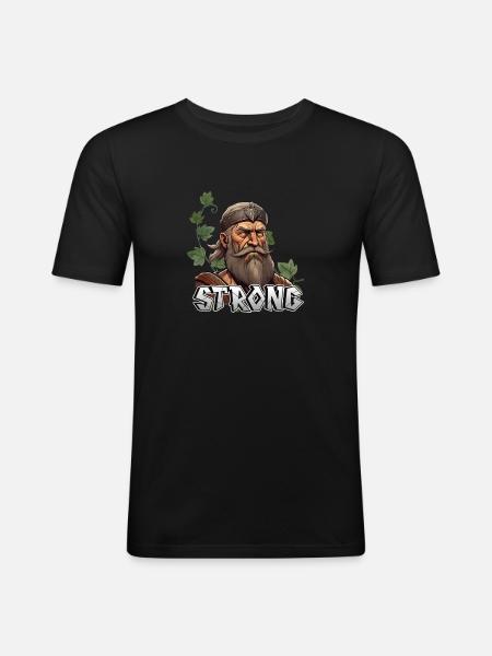 Mittelalter, Germane , Krieger - Männer Slim Fit T-Shirt - Schwarz