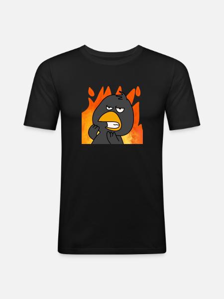 Rabe Rage - Männer Slim Fit T-Shirt - Schwarz
