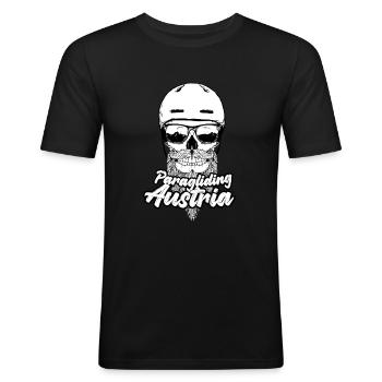 Parapente Autriche Crâne - T-shirt près du corps Homme - noir - Devant - Nik (191cm)